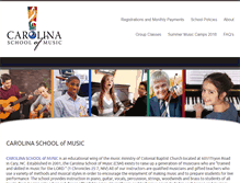 Tablet Screenshot of carolinaschoolofmusic.com